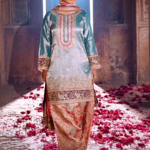 Pistachio Viscose 3PC Lehenga Formal Wedding Set