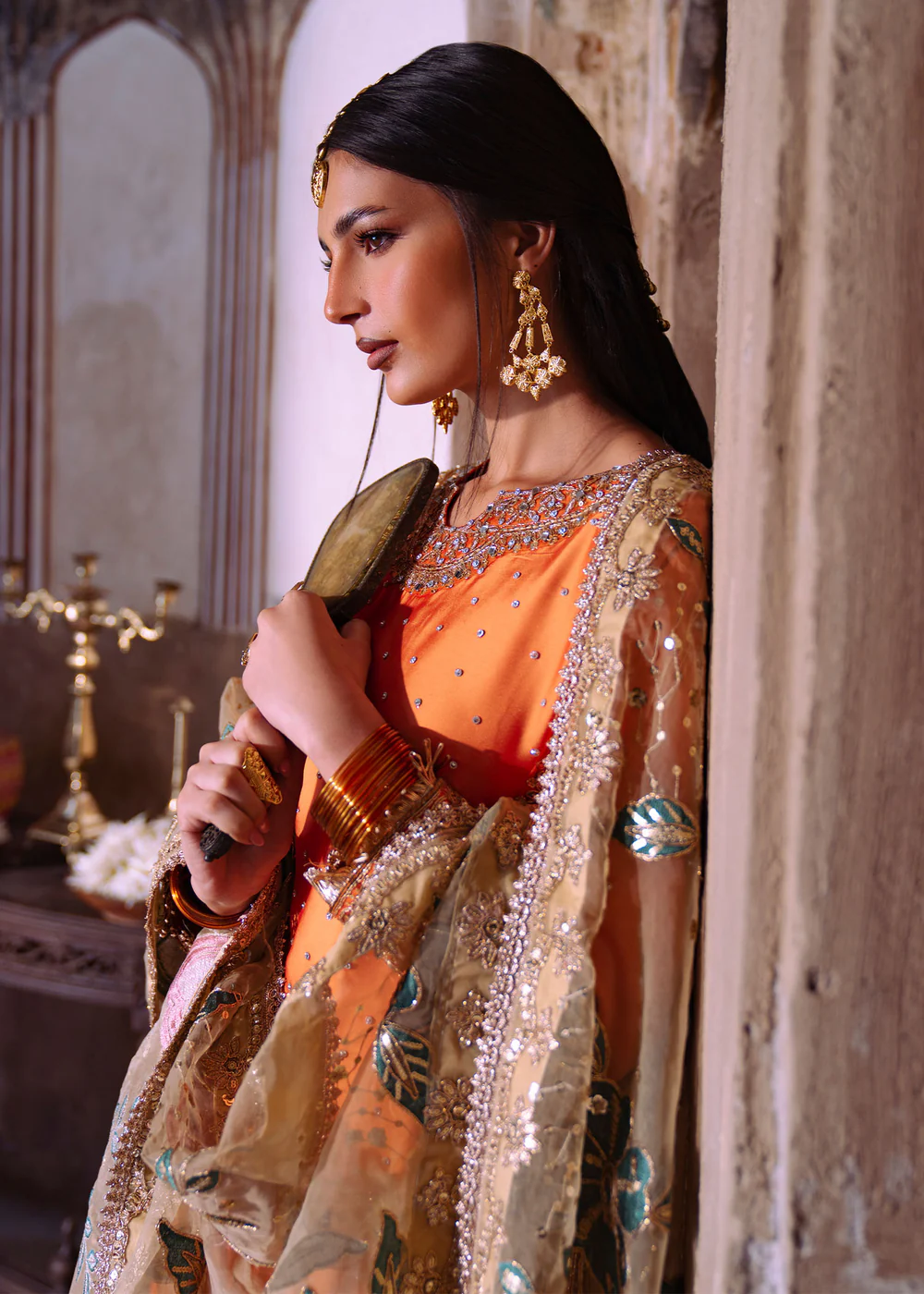 Burnt Orange Charmuse 3PC Formal Wedding Guest Set - Image 8