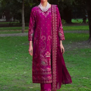 Shocking Pink Lawn Kurta 3PC Straight Summer Set