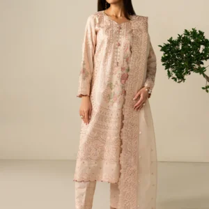 Blush Pink Lawn 3 Piece Festive Kurta Suit Set