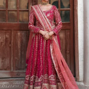 Pink Organza Flared Lehenga Festive Wear Set