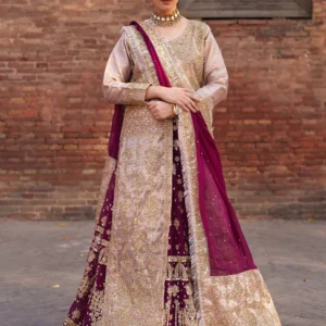 Blush Pink Net Flared Lehenga Festive 3Pc Set