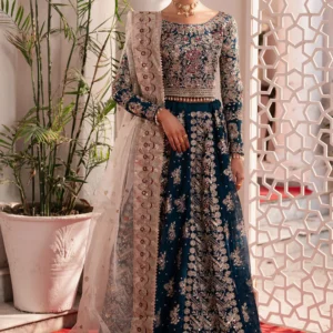 Marigold Net Gharara Set with Embellished Dupatta