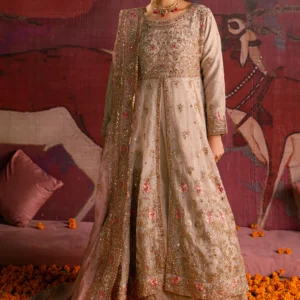 Elegant Ivory Chiffon Maxi 3PC Formal Wedding Set