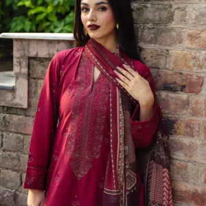 Crimson Lawn 3PC Festive Suit Elegant Embroidered Set