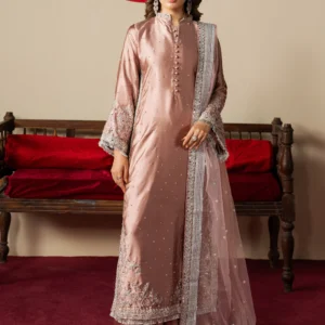 Blush Pink Embroidered Palazzo Formal Dress Set