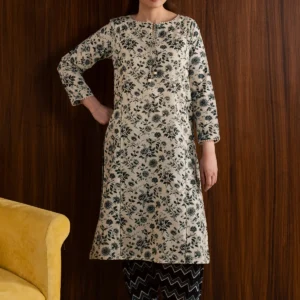 Printed Mid Length 2Pc Dress with Culotte Set