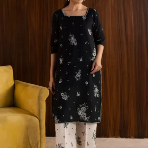 Printed Mid Length 2Pc Dress with Matching Culotte