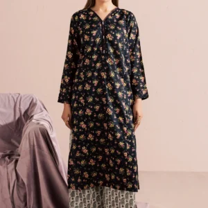 Printed Long Shirt 2Pc Dress with Culotte Set Women