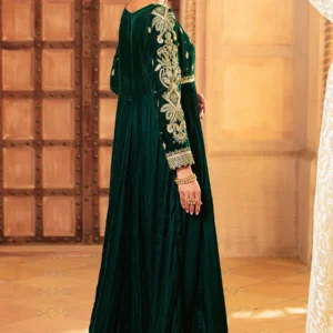 Embroidered Velvet Formal Party Wear Dress Set