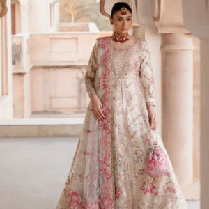 White Embroidered Peshwas Dress UK USA Canada Women