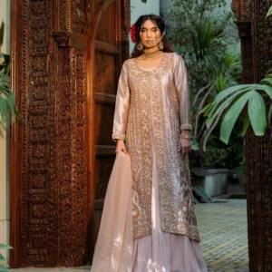 Gold Sharara Wedding Dress for Women UK Party Wear