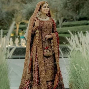 Maroon Bridal Lehenga Dress for Weding UK USA Canada