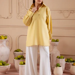 Lawn Silk Button Down Shirt Women Casual Ethnic Wear