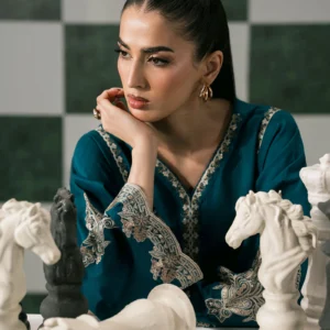 3 Piece Embroidered Dobby Lawn Suit Elegant Wear