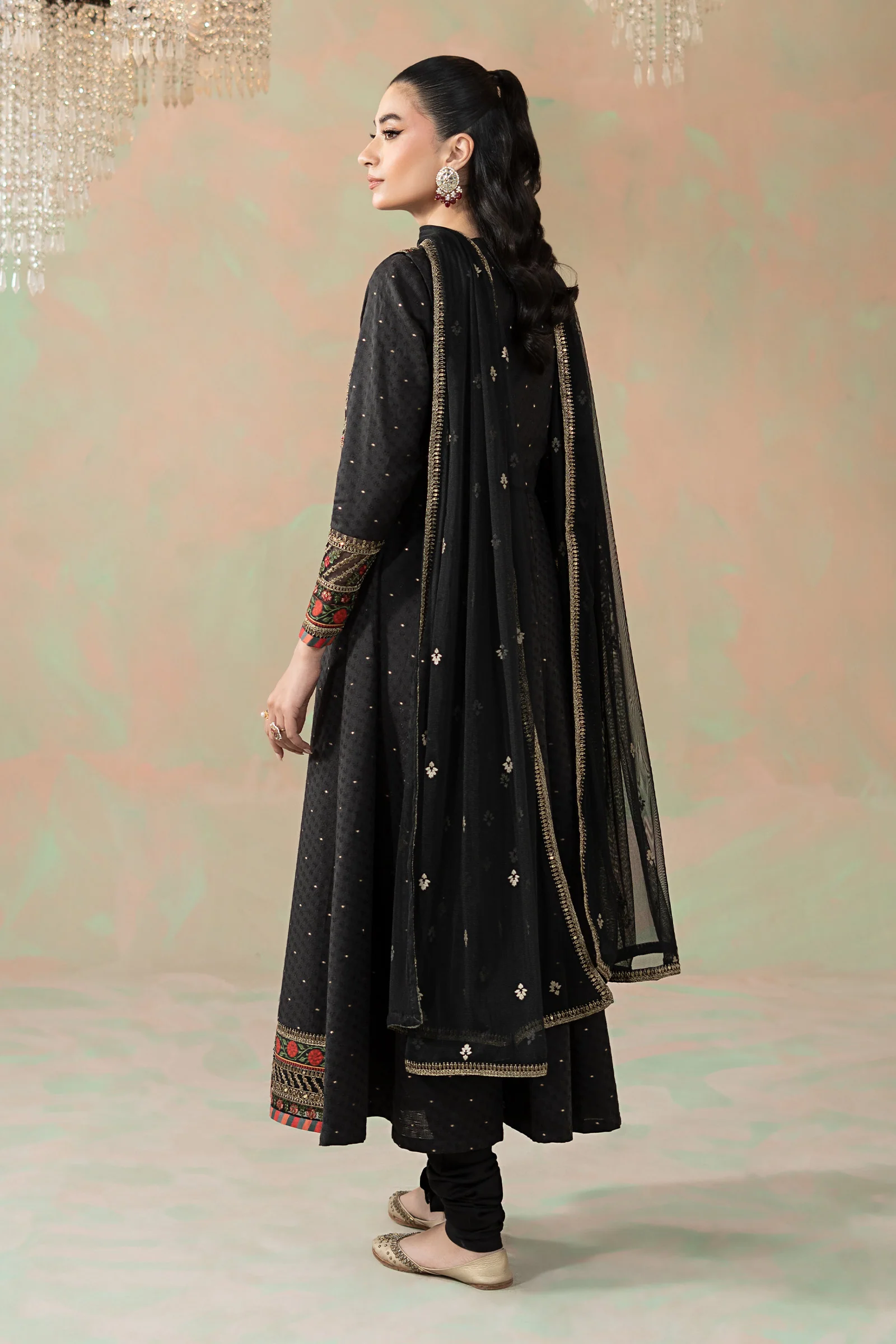 3 Piece Embroidered Filament Viscose Elegant Suit - Image 3