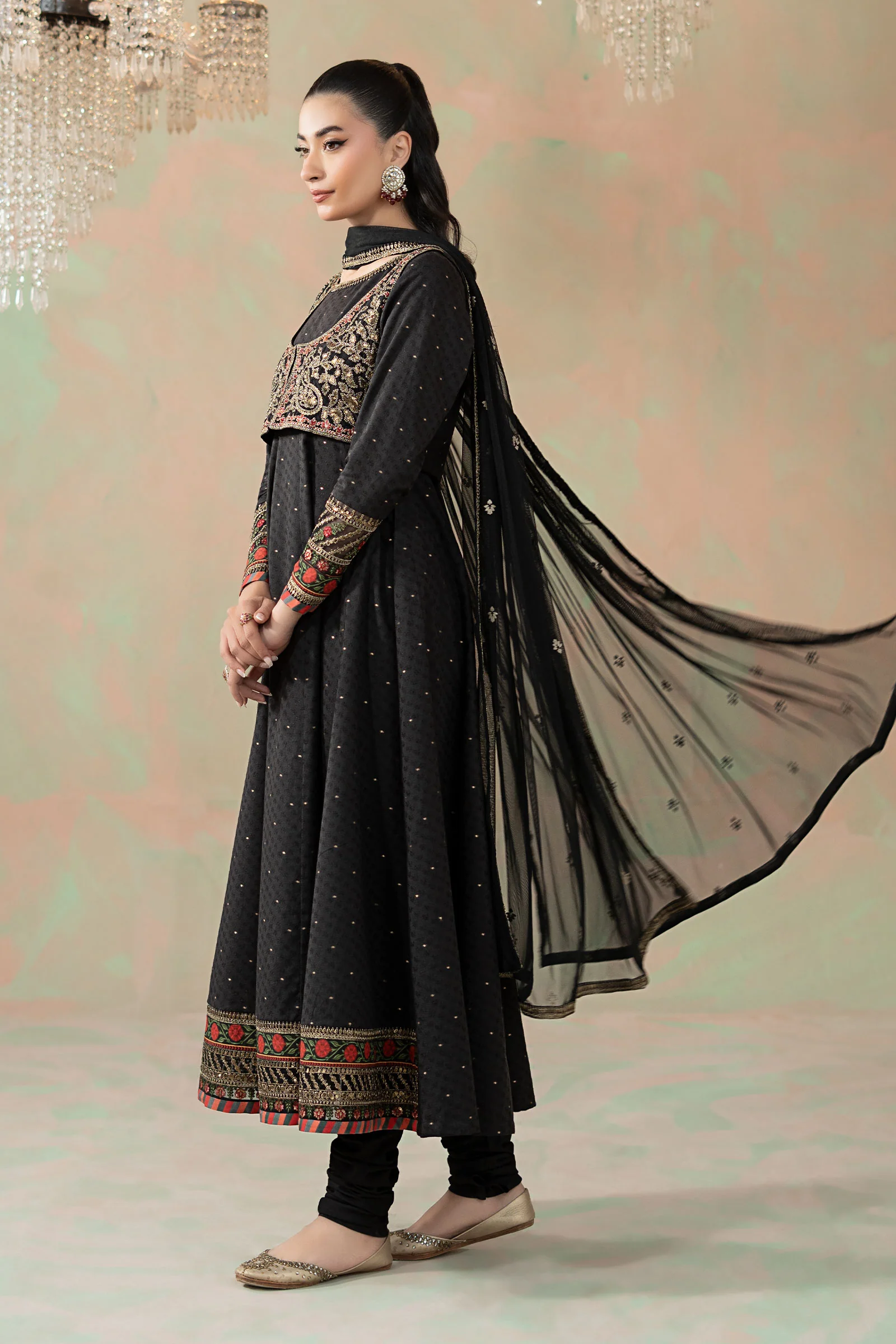 3 Piece Embroidered Filament Viscose Elegant Suit - Image 4