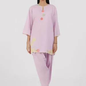 Lilac Lawn Suit with Skinny Shalwar Stylish Wear