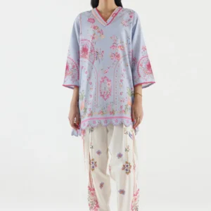 Multi Color Lawn Suit with Skinny Shalwar Style Wear
