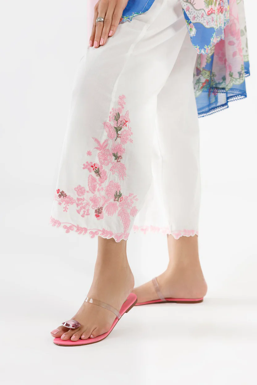 Multi Color Lawn Suit with Printed Dupatta Set - Image 3